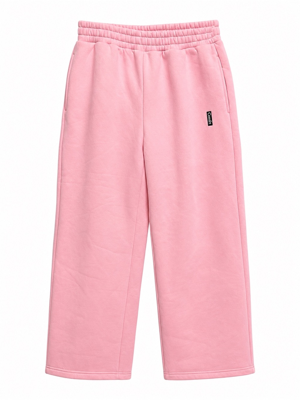 Comfrt Wide-Leg Fleece Sweatpants-Pink Size Medium NWT